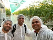 Cosmicnode founders (l to r) Sanu Davis, Sharan Avati, and Vinay Hiremath celebrated their first horticultural lighting controls system deployment in 2020, connecting more than 2,000 nodes in the mesh network scheme.