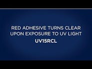 Red Adhesive Turns Clear Upon Exposure to UV Light