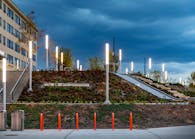 Luminis’ Lumistik LED luminaires provide a friendly glow that enables visual acuity for park occupants and pedestrians in Newark’s Mulberry Commons Park. (Photo credit: Image by photographer Barrett Doherty via Luminis.)