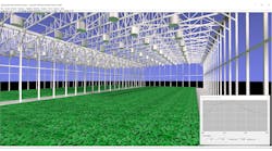 Virtual spectroradiometer in a greenhouse environment.