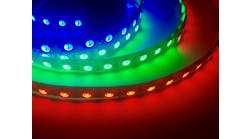 LUXTECH's FLEX Color, Architectural Grade Flexible RGB LED Tape, DMX controllable, cuttable every 2.5' with 24V constant voltage