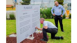 Plaskolite President Ryan Schroeder signing the Plaskolite Quality Policy with Plant Manager Rigoberto Camacho.